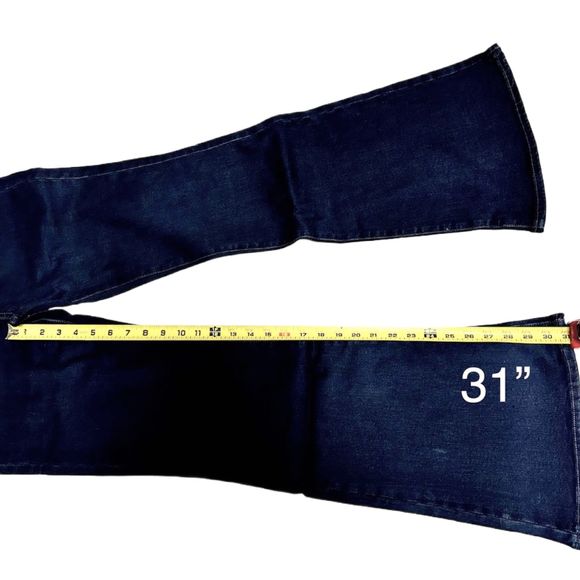 NY&Co Dark Blue Wash High-Waisted Flare Jeans NWT - Picture 6 of 6